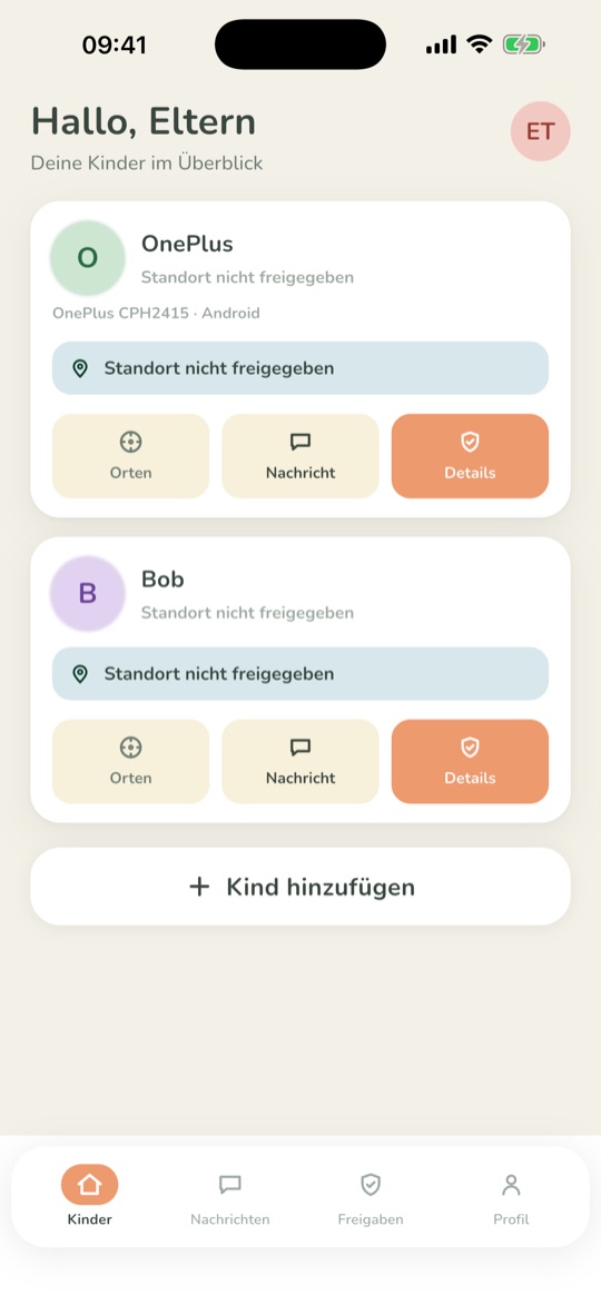 JoinIn Eltern Übersicht